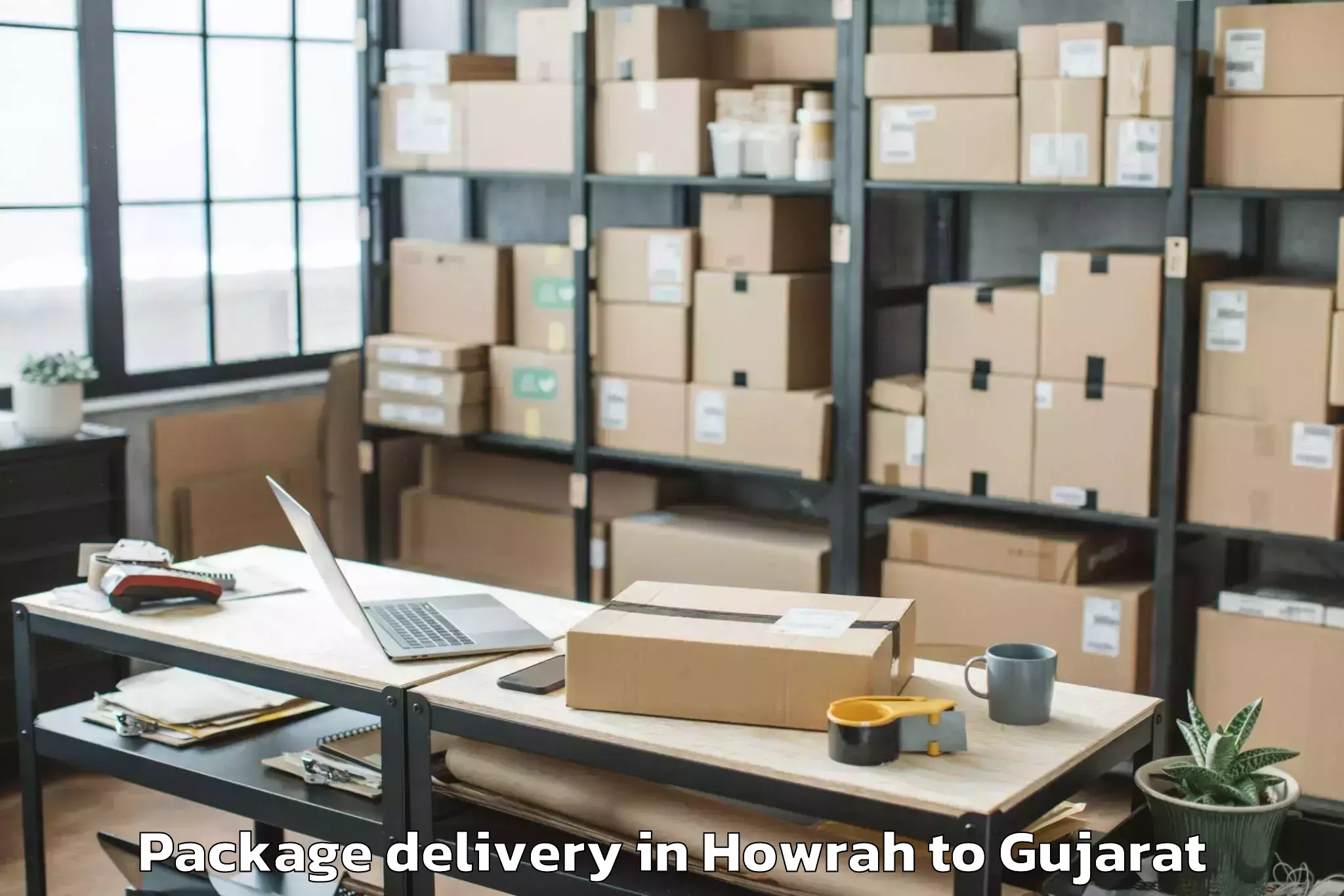 Top Howrah to Dediapada Package Delivery Available